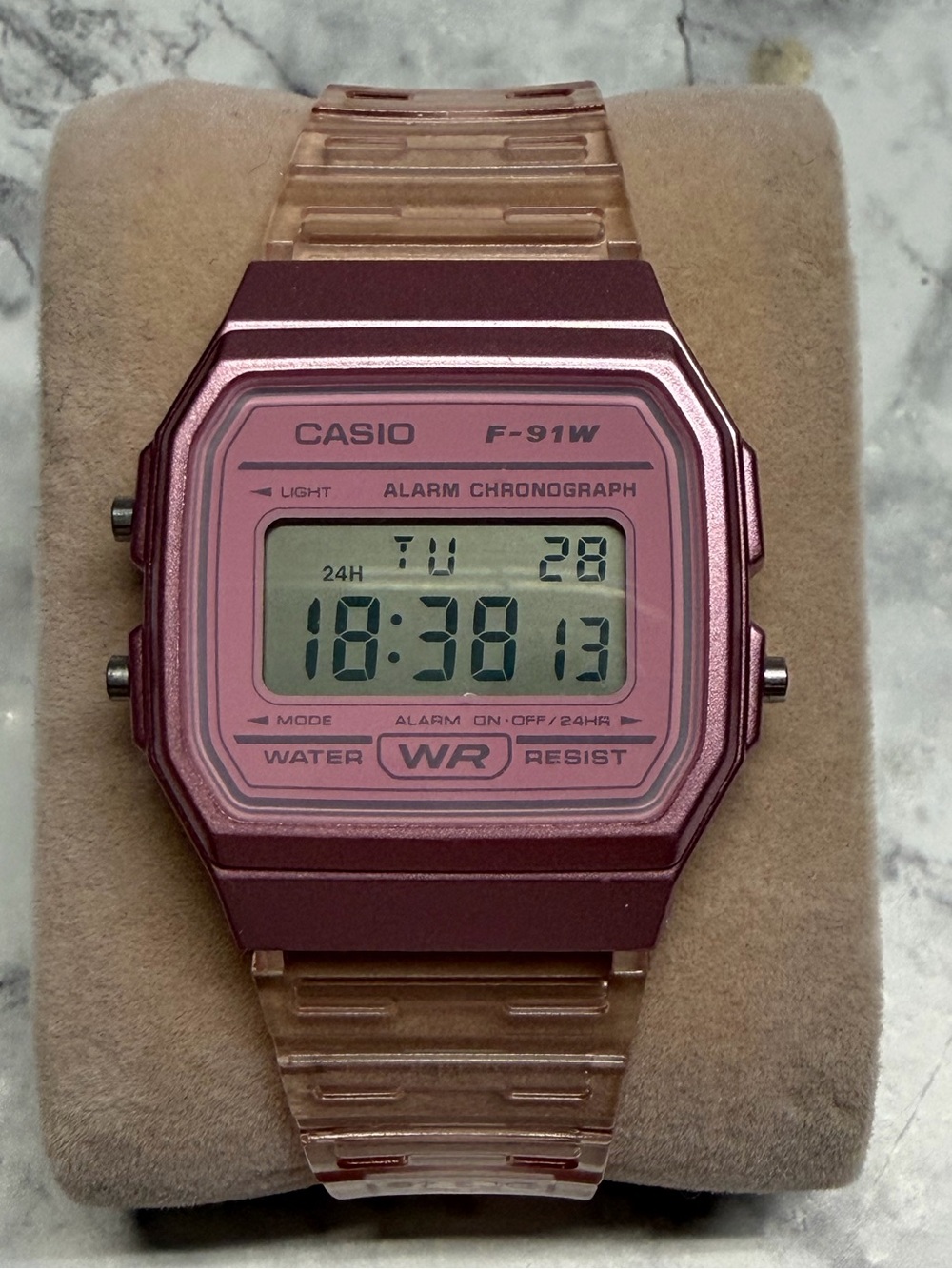 Pink Casio Watch F-91W